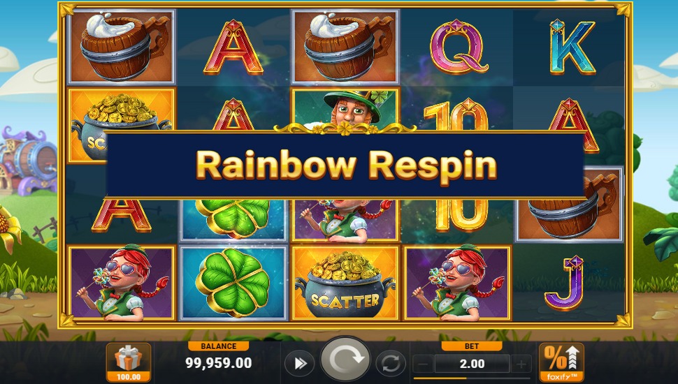Stumpy McDoodles slot - Rainbow respin