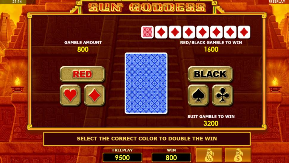 Sun Goddess slot - risk game