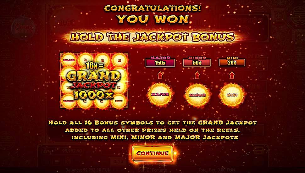 Sun of Fortune Xmas Edition slot Hold the Jackpot Feature