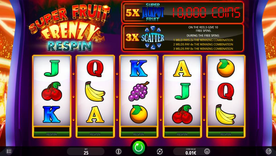 Super Fruit Frenzy Respin Slot - Review, Free & Demo Play