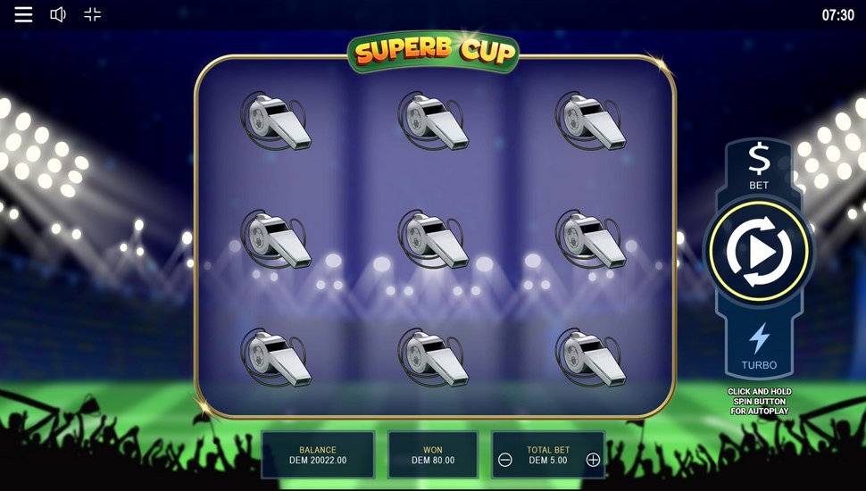 Superb Cup Slot - Multiplier Feature