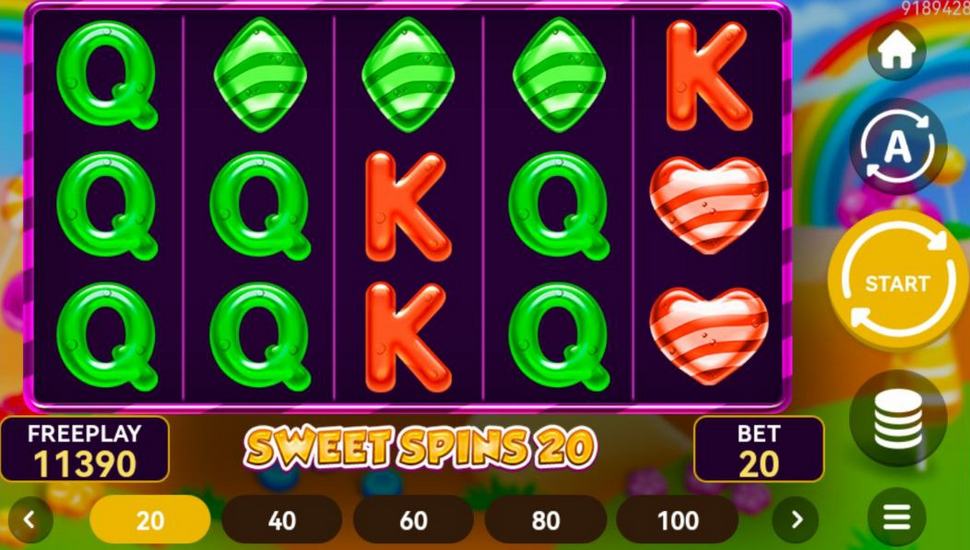 Sweet Spins 20 Slot Mobile