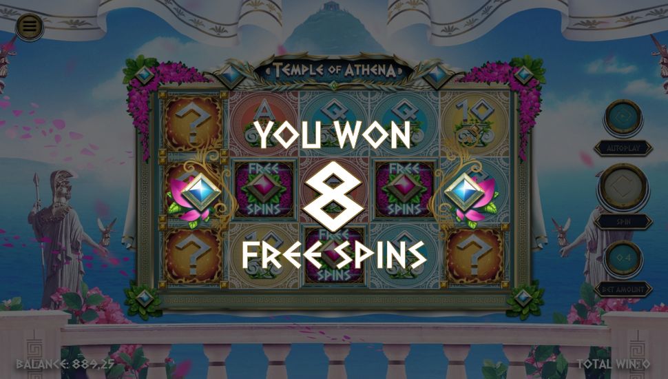Temple of athena slot free spins