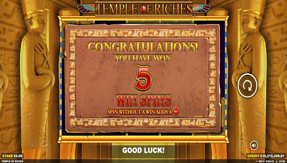 Temple of Riches Slot - Free Spins