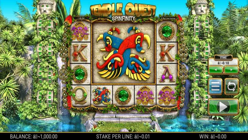 Temple Quest Spinfinity Slot Mobile