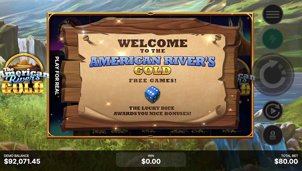 The American River's Gold slot free spins
