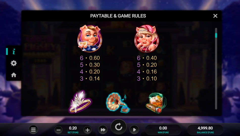 The great pigsby megaways slot paytable