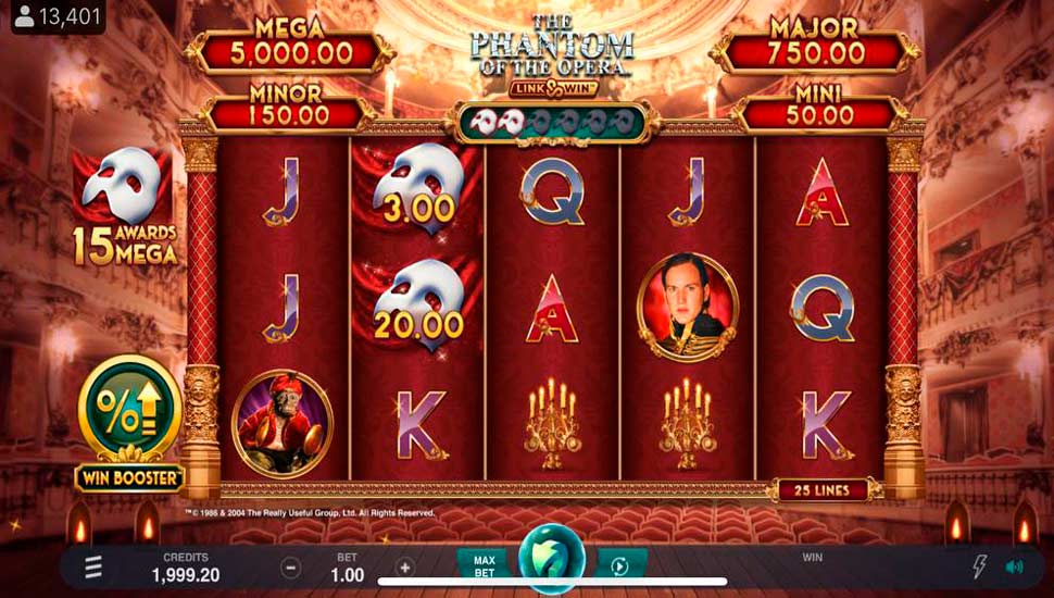 The Phantom of the Opera Link & Win slot mobile