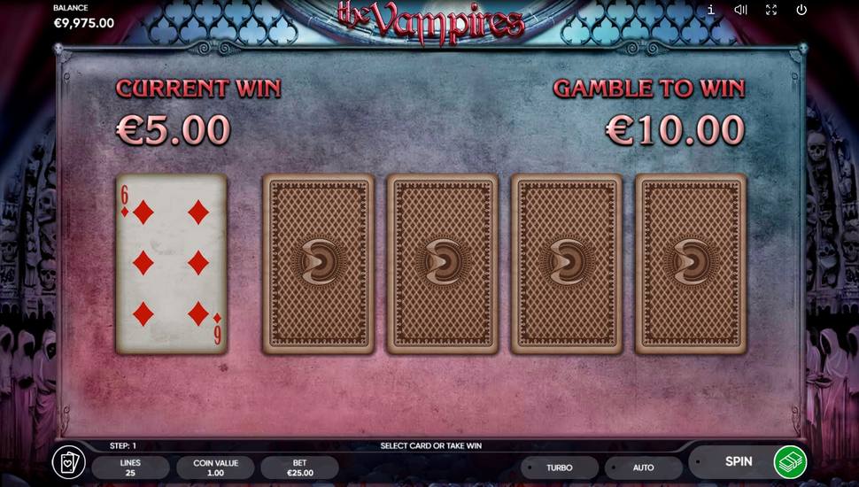 The Vampires Slot - Gamble Feature