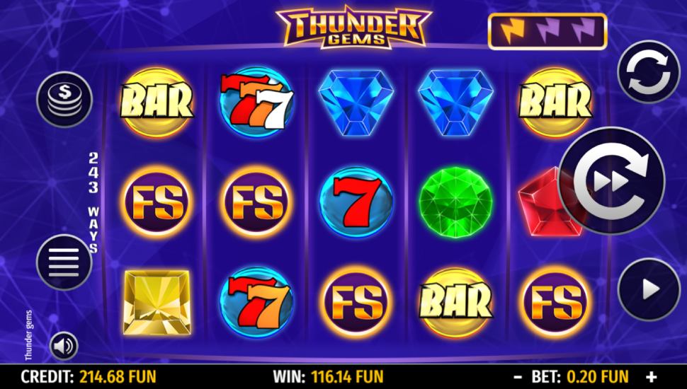 Thunder Gems slot - feature