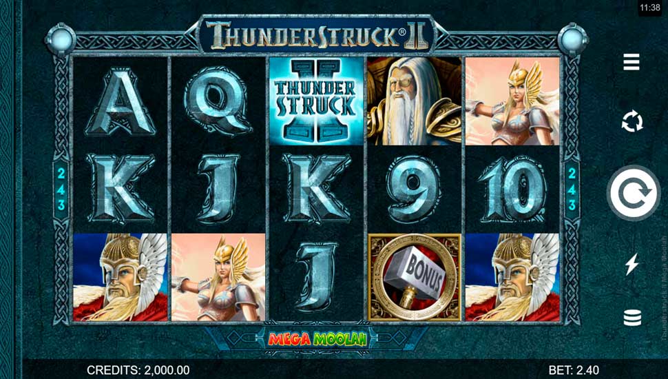 Thunderstruck II Mega Moolah Slot