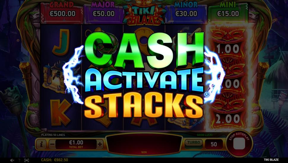 Tiki Blaze Slot - Cash Activate Stacks