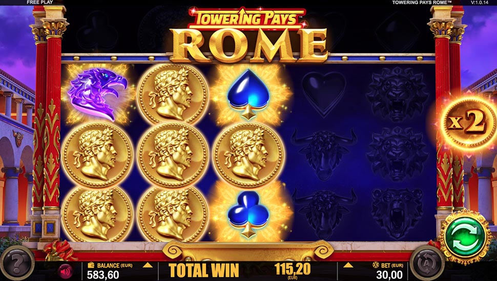 Towering Pays Rome slot machine