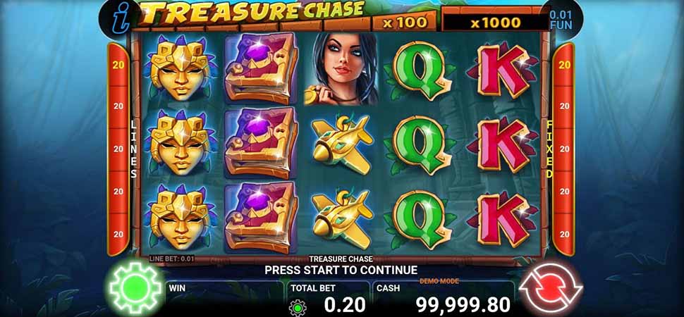 Treasure Chase slot paytable