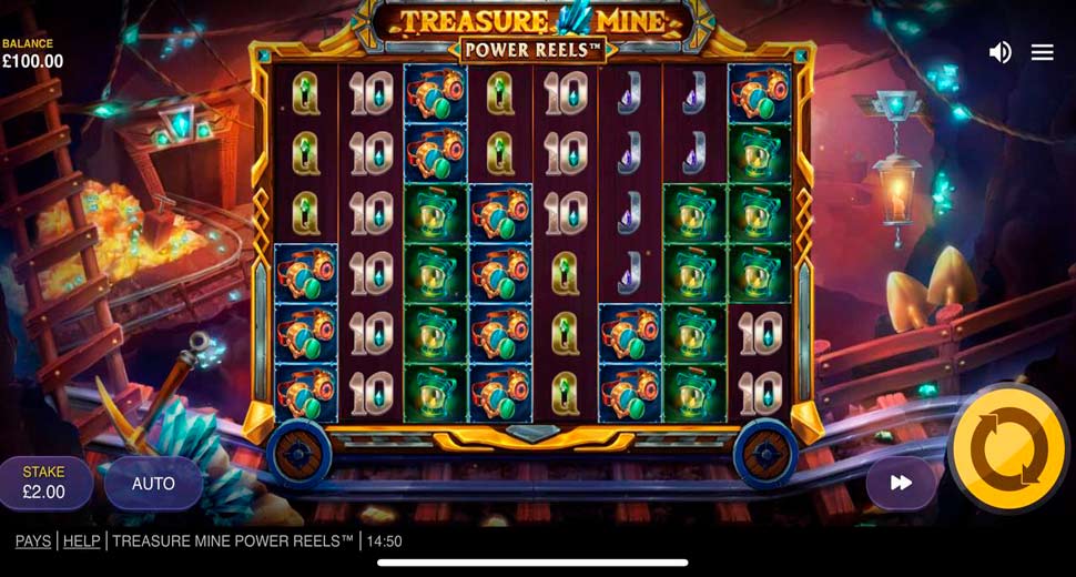 Treasure Mine Power Reels slot mobile