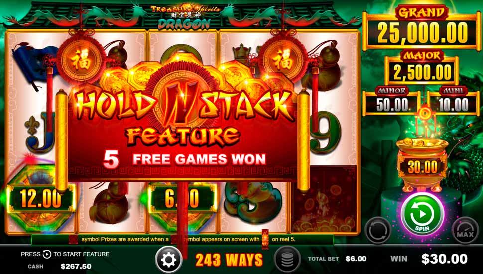 Treasure spirits dragon slot Hold 'N Stack Feature