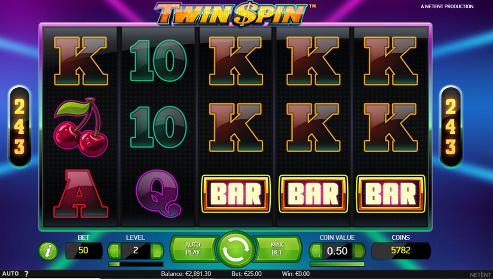 Twin Spin slot - twin spin feature