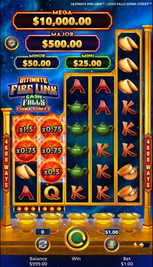 Ultimate Fire Link Cash Falls China Street Slot Review 