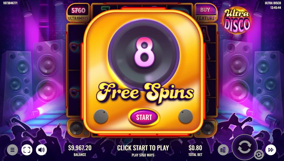 Ultra Disco slot free spins