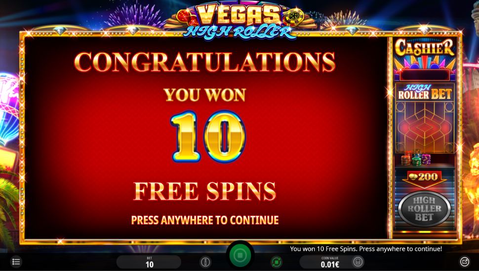 Vegas High Roller slot - feature