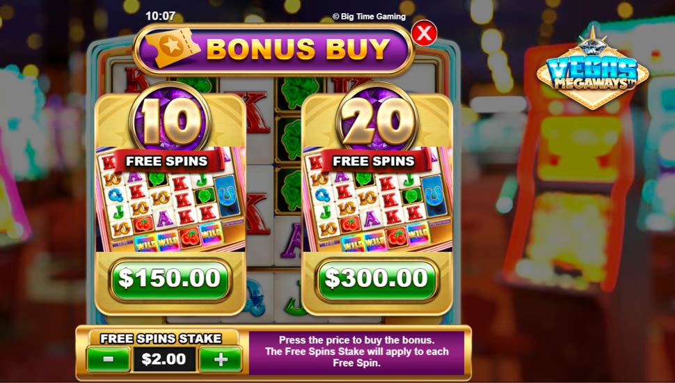 Vegas megaways slot - bonus buy