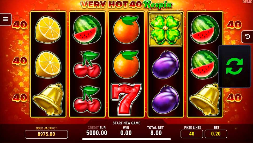 Very hot 40 respin slot mobile