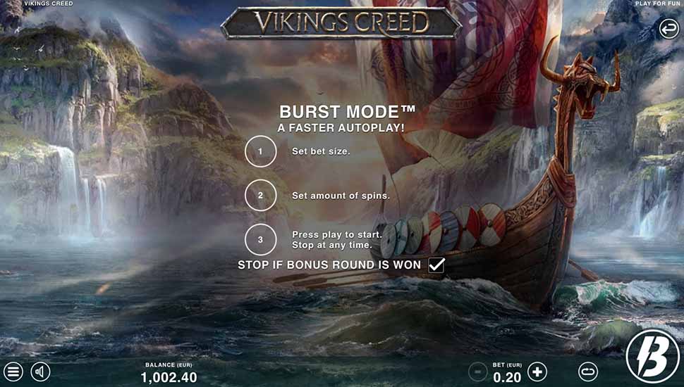 Vikings Creed slot Burst Mode