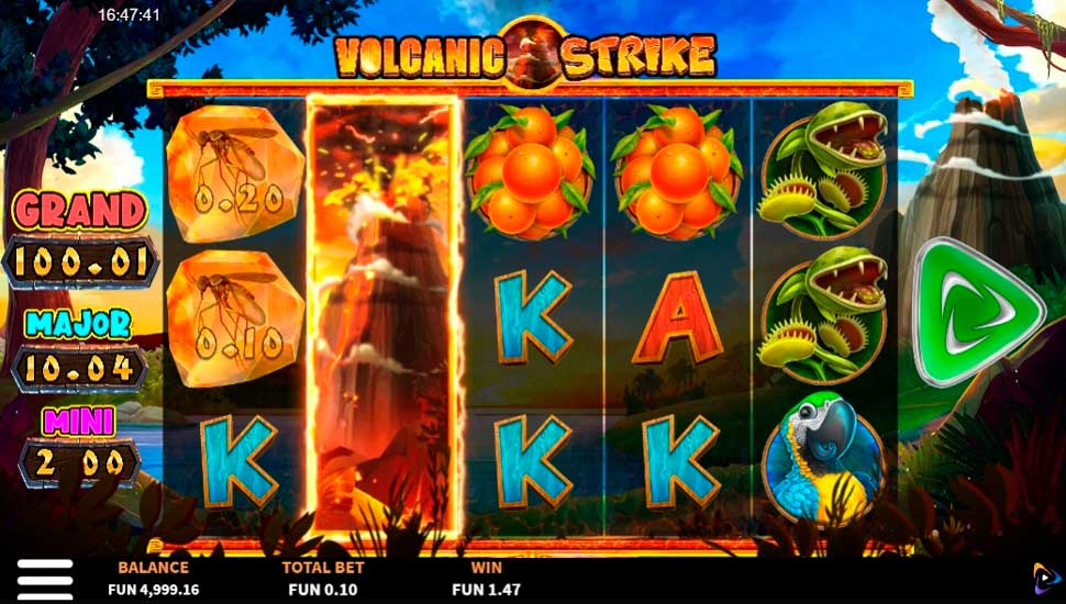 Volcanic Strike slot Respins Feature