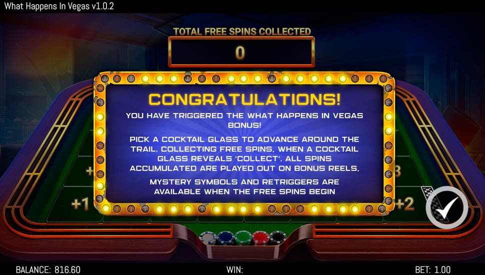 What Happens in Vegas slot Bonus game