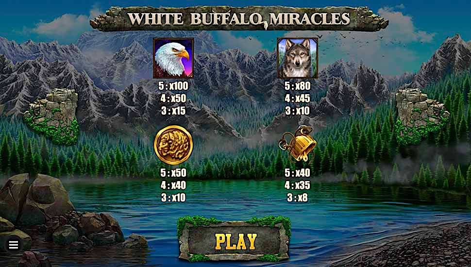 White Buffalo Miracles slot paytable