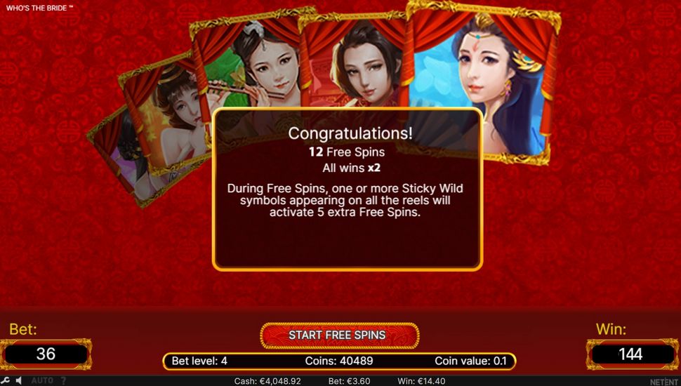 Who's the Bride Slot - Free Spins
