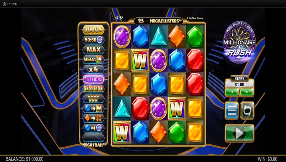 Who Wants to Be a Millionaire Rush Megaclusters Slot preview