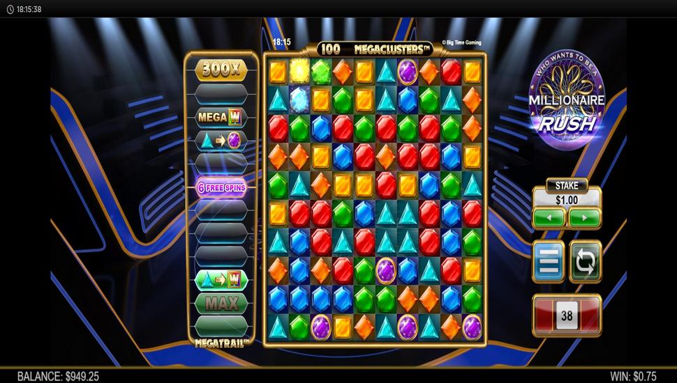 Who Wants to Be a Millionaire Rush Megaclusters Slot - Max Megaclusters