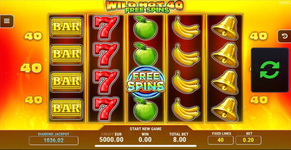 Wild Hot 40 Free Spins slot mobile