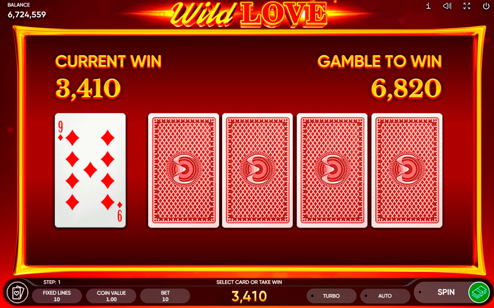Wild love slot - Risk Game