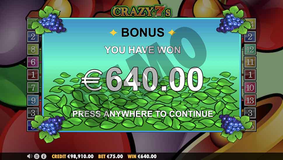 Wild Sevens slot Pick Me Bonus Feature