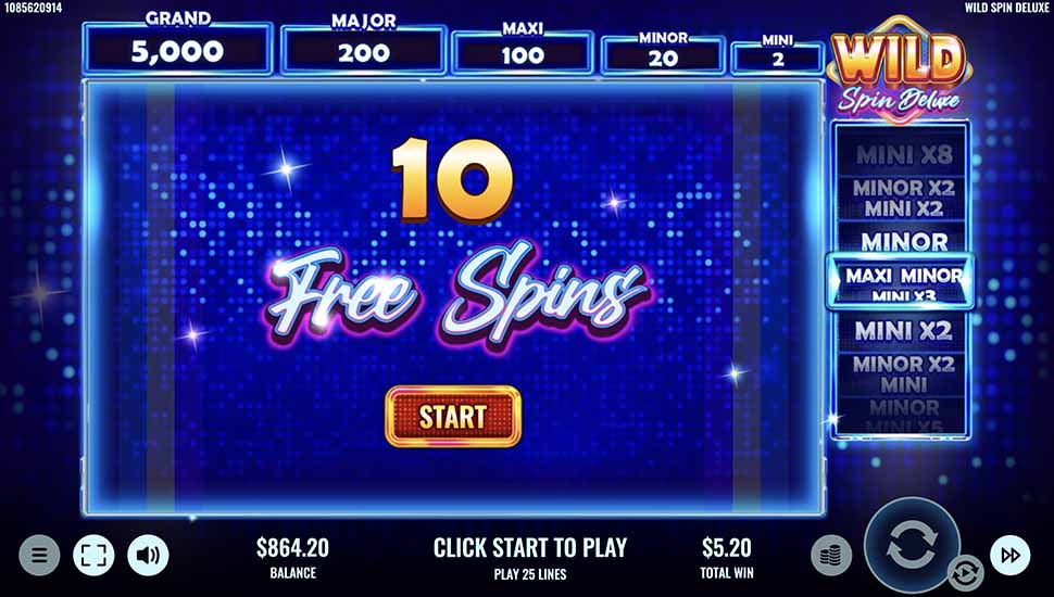 Wild Spin Deluxe slot free spins