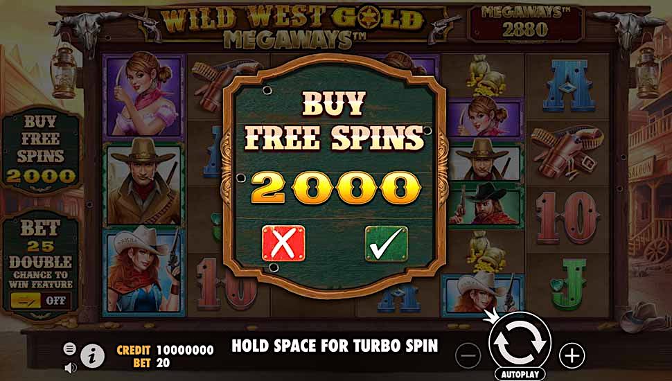 Wild West Gold Megaways slot bonus buy