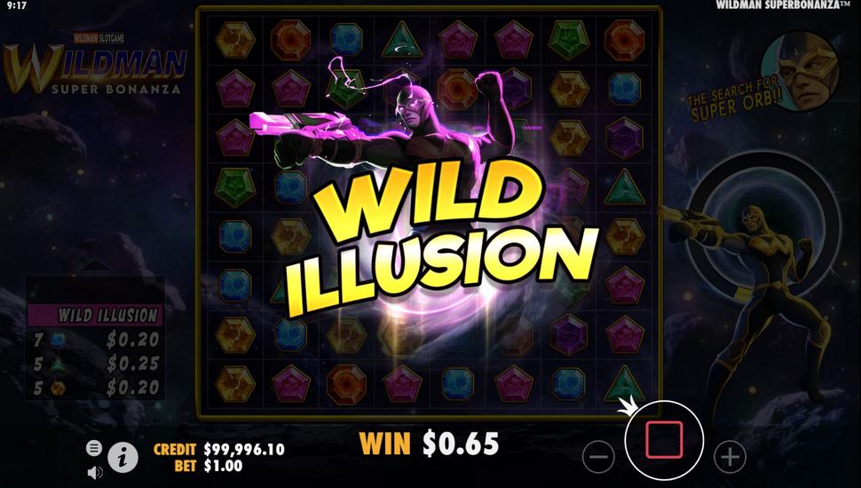 Wildman Super Bonanza Slot - Spin Feature