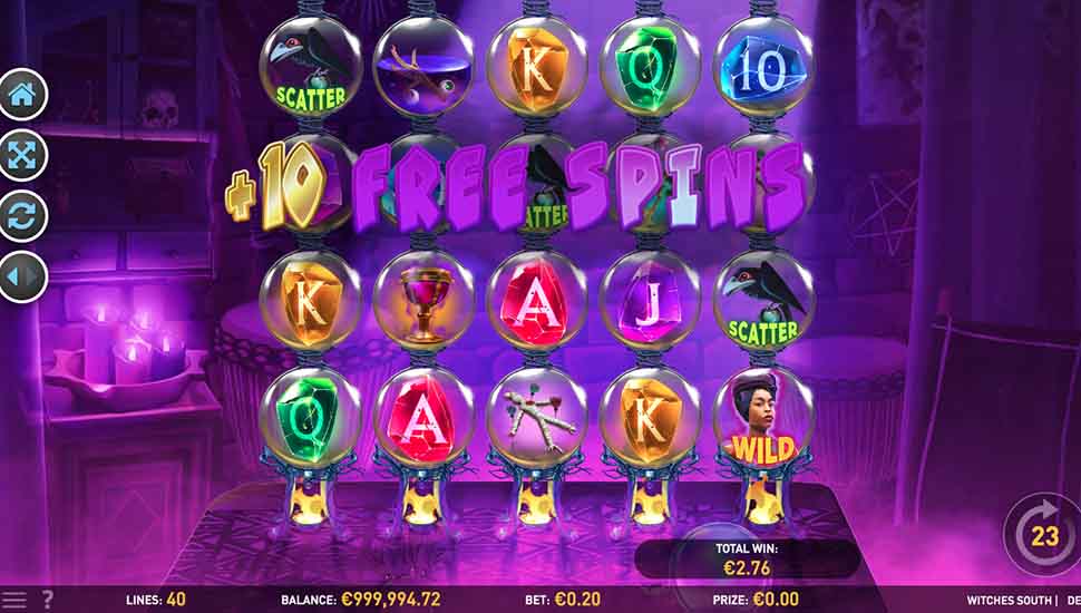Witches South slot free spins