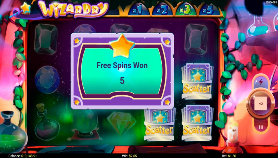 Wizardry slot Free Spins