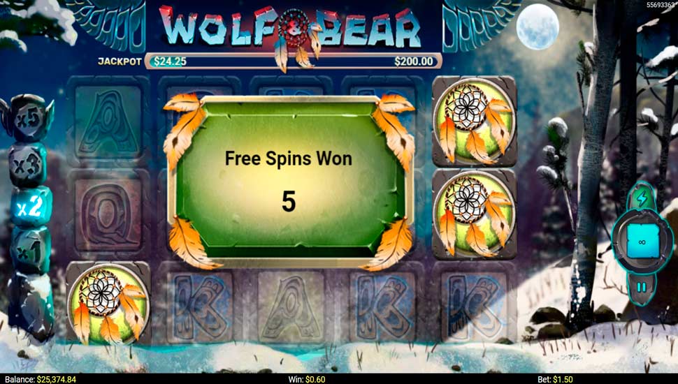 Wolf and Bear slot Free Spins
