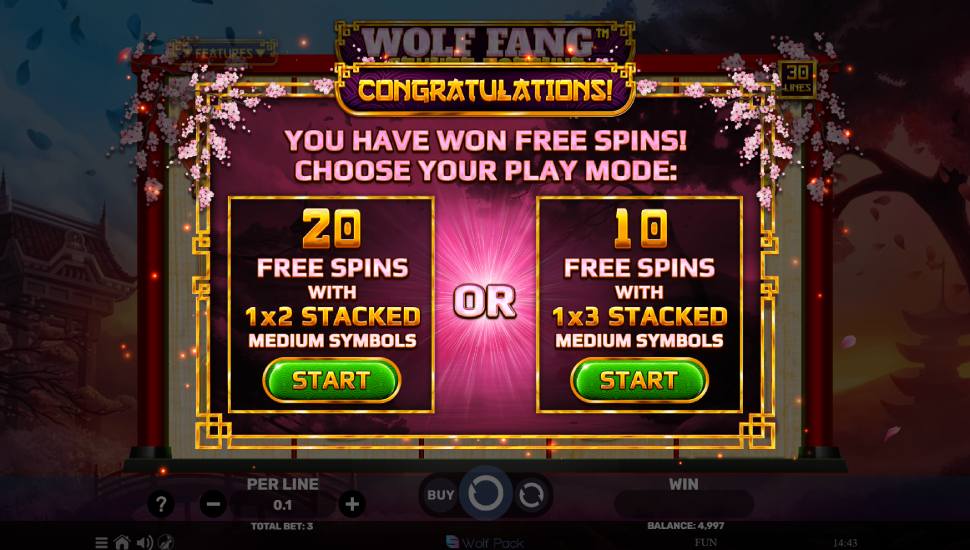 Wolf Fang Sakura Fortune slot - feature