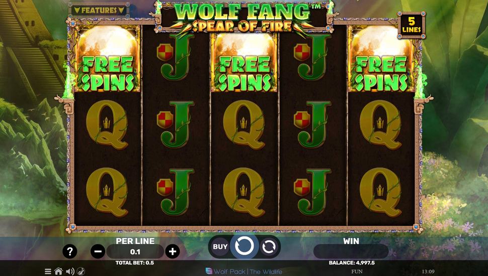 Wolf Fang Spear of Fire slot Free spins