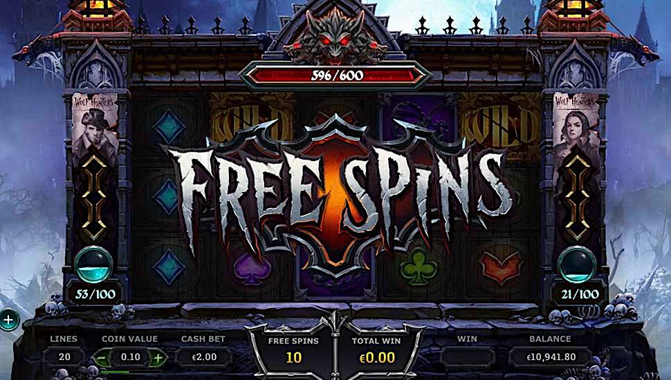 Wolf Hunters slot free spins