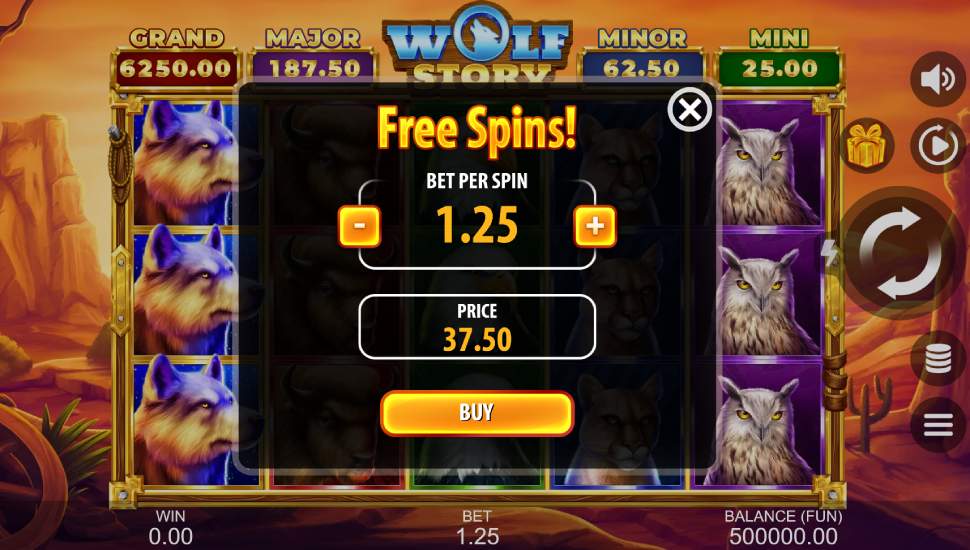 Wolf Story slot - feature