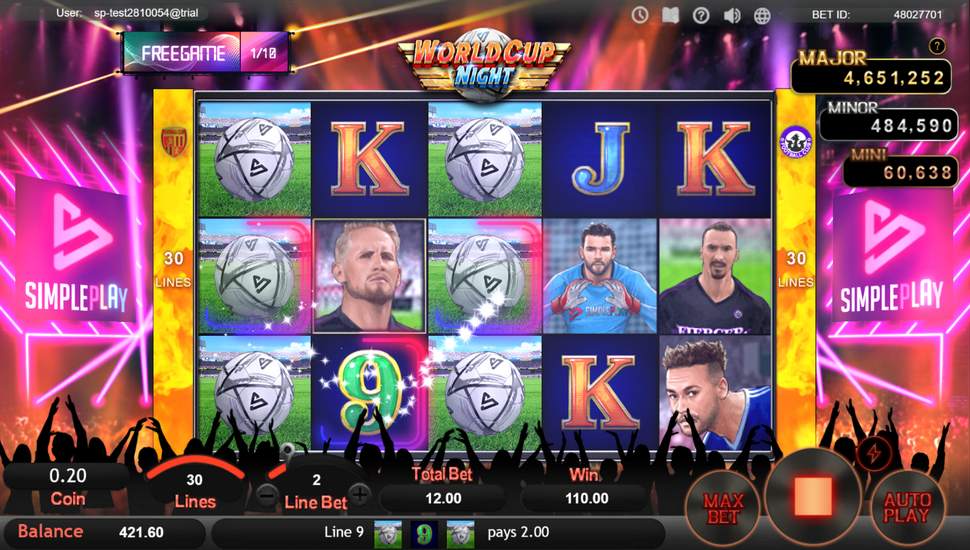 World Cup Night Slot - Free Spins