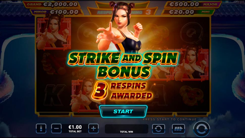 Wushu punch slot - Strike and Spin