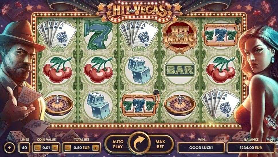 Hit in vegas slot gameplay