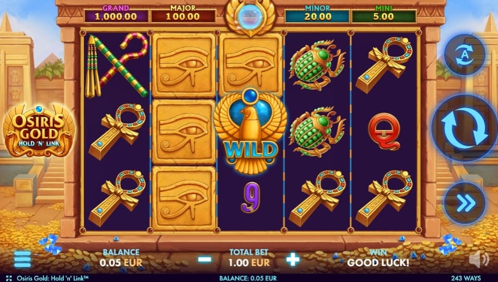 Osiris gold slot gameplay